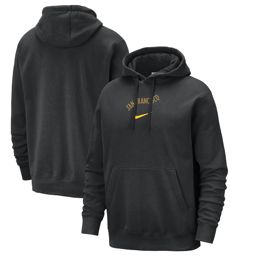 Men's Golden State Warriors Black 2023/24 City Edition Essential Club Pullover Hoodie
